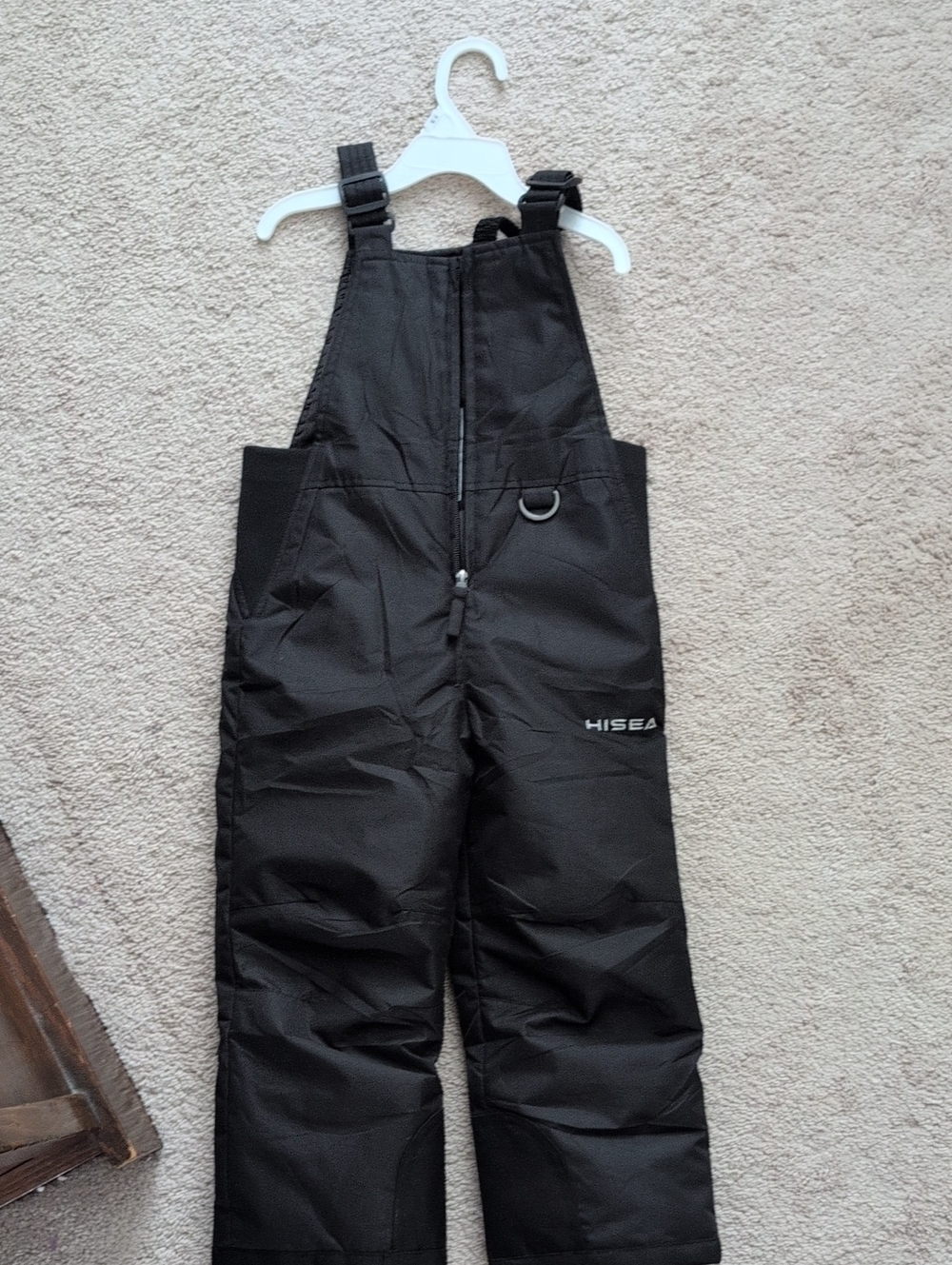 Kids Black Snow Bib Overalls